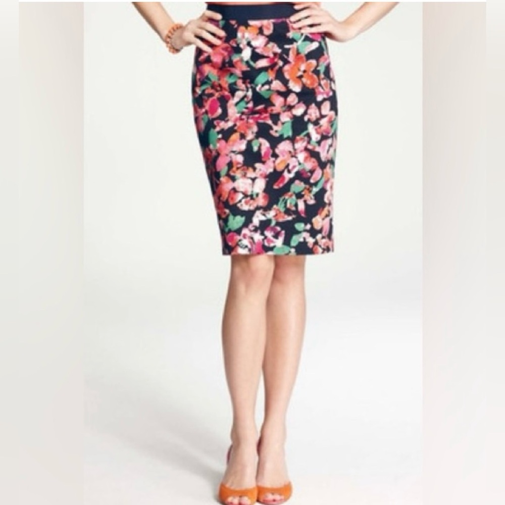 Ann Taylor Wild Blooms Skirt Size 8